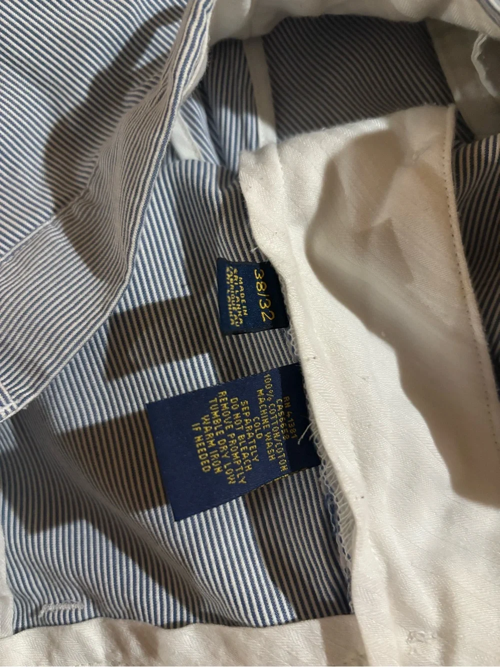 Polo by Ralph Lauren Light Blue & White Pinstripe Chinos
